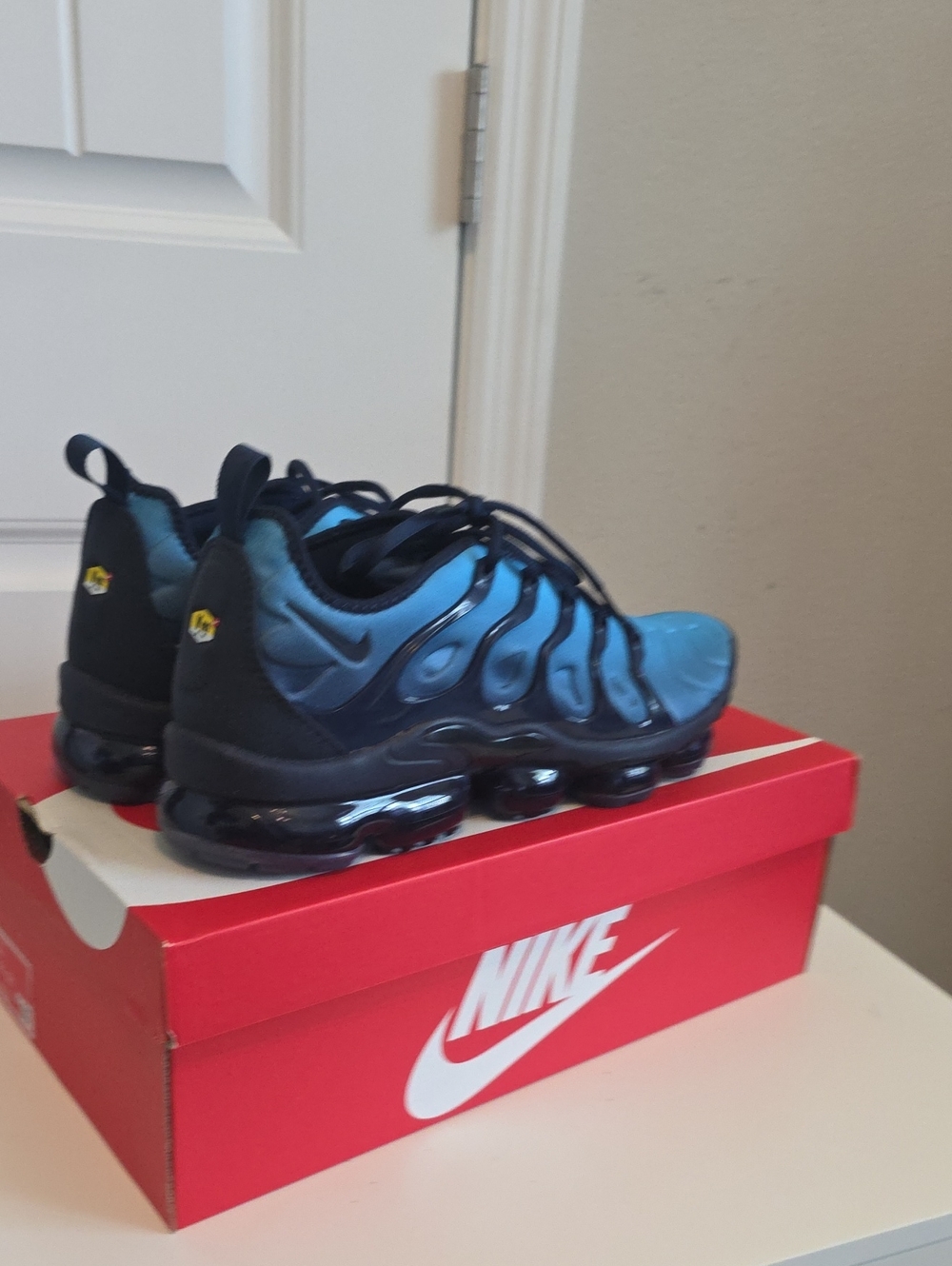 Nike Men's Blue and Black VaporMax-Style Sneakers
